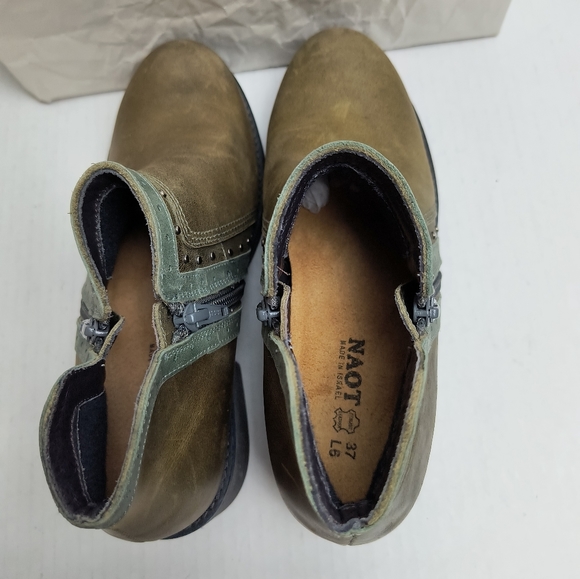 Naot Meditate Studded Bootie Shoes Women's Size 6-6.5/37 Vintage Pine/Sage - Picture 11 of 12
